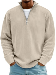 Blackden - Rippstrick-Half-Zip-Pullover – Khaki
