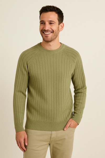 Charles Strickpullover Gerippt Rundhals