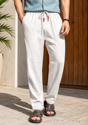 Elvar - Atmungsaktive Leinenhose – Weiß