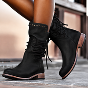 Amelisse - Bequeme gefütterte Stiefeletten – Schwarz