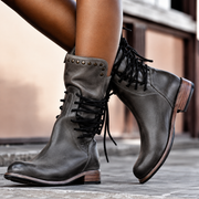 Amelisse - Bequeme gefütterte Stiefeletten – Grau