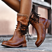 Amelisse - Bequeme gefütterte Stiefeletten – Braun