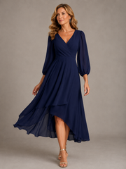 Sabriel - Fließendes Maxikleid – Marineblau