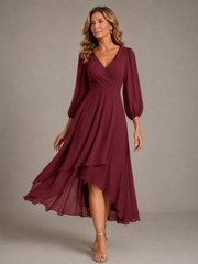 Sabriel - Fließendes Maxikleid – Rot