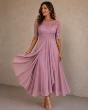 Mirelina - Elegantes Anlasskleid – Rosa