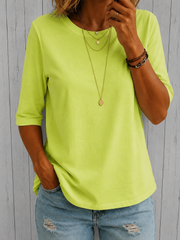 Bellavie - Klassische Bluse mit Rundhalsausschnitt – Grün