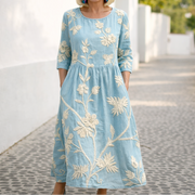 Daniela | Feminines Maxikleid für Damen – Hellblau