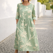 Daniela | Feminines Maxikleid für Damen – Grün