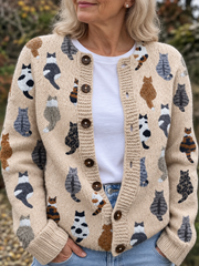 Elorisse - Soft-Touch-Strickjacke – Beige