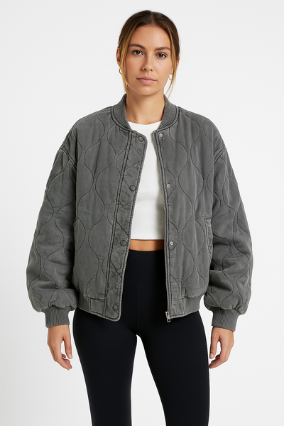 Damen-Bomber-Übergangsjacke | Übergrößer