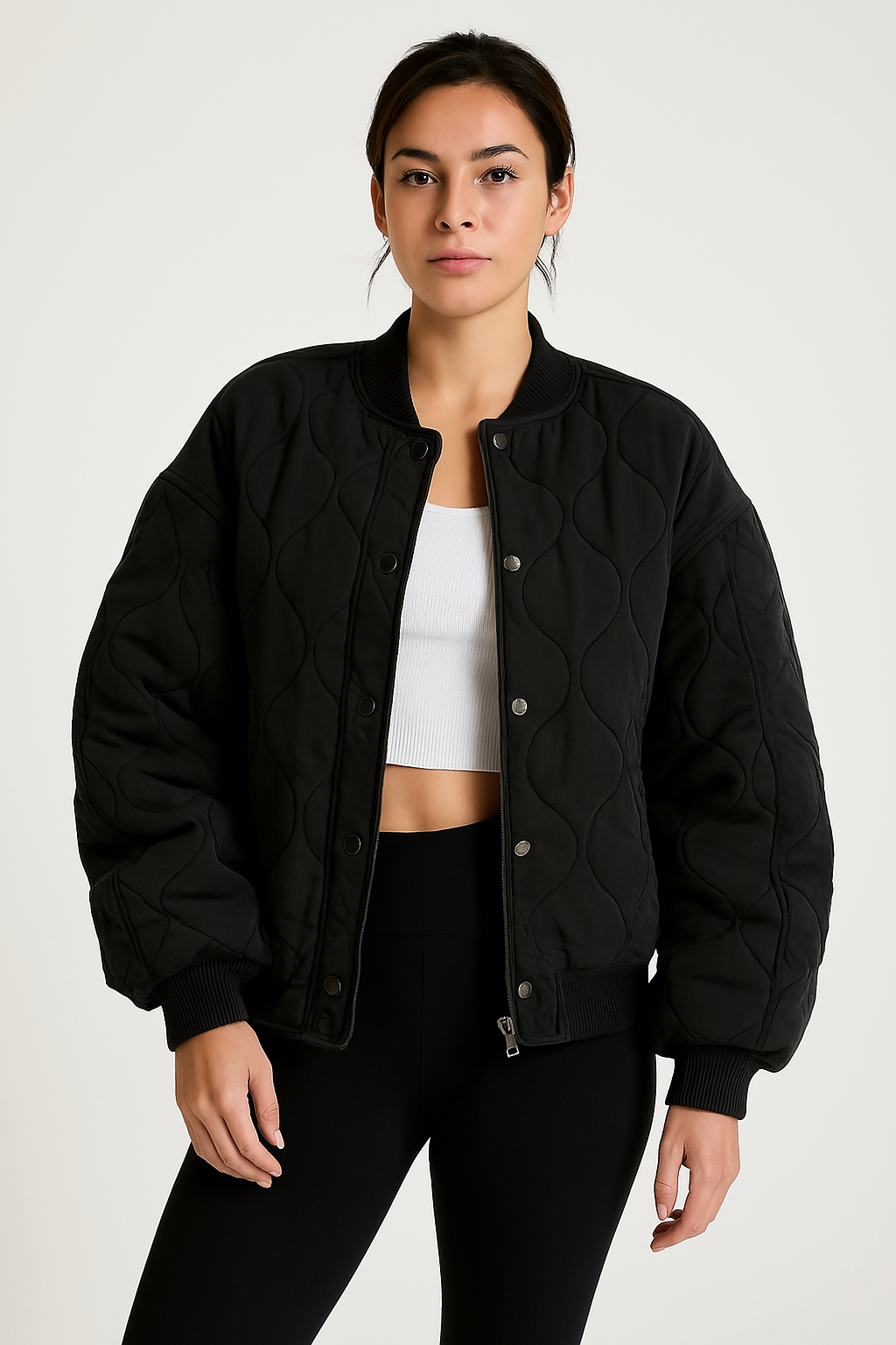 Damen-Bomber-Übergangsjacke | Übergrößer