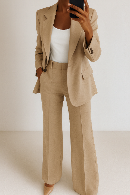 Damen Anzug - Elegantes Blazer und Hosen Set für Festliche Anlässe