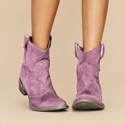 Avelina - Premium-Stiefeletten mit niedrigem Absatz – Lila