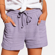Hanneke - Komfortshorts mit Taschen – Lila
