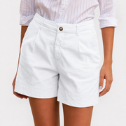Wendy - Lässige Baumwoll-Shorts für den Sommer – Weiß
