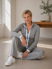 Blaira - Zweiteiliges Softtouch-Set – Grau