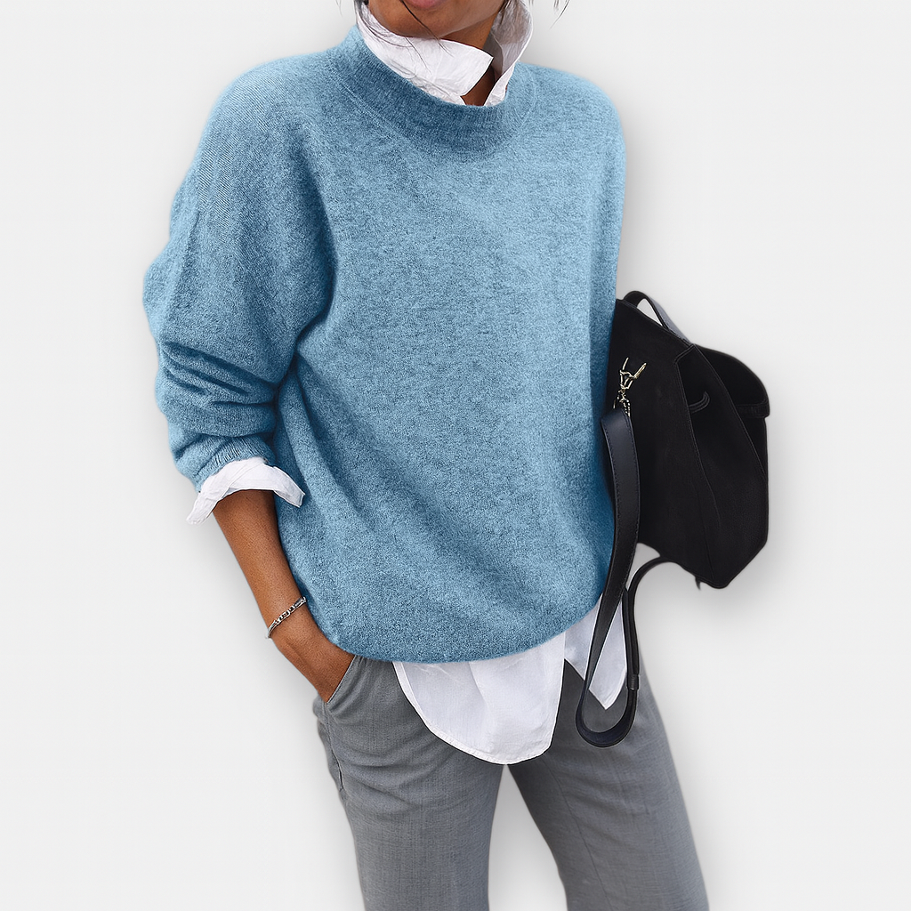 Klassischer Senfgelber Strickpullover – Mühelose Eleganz