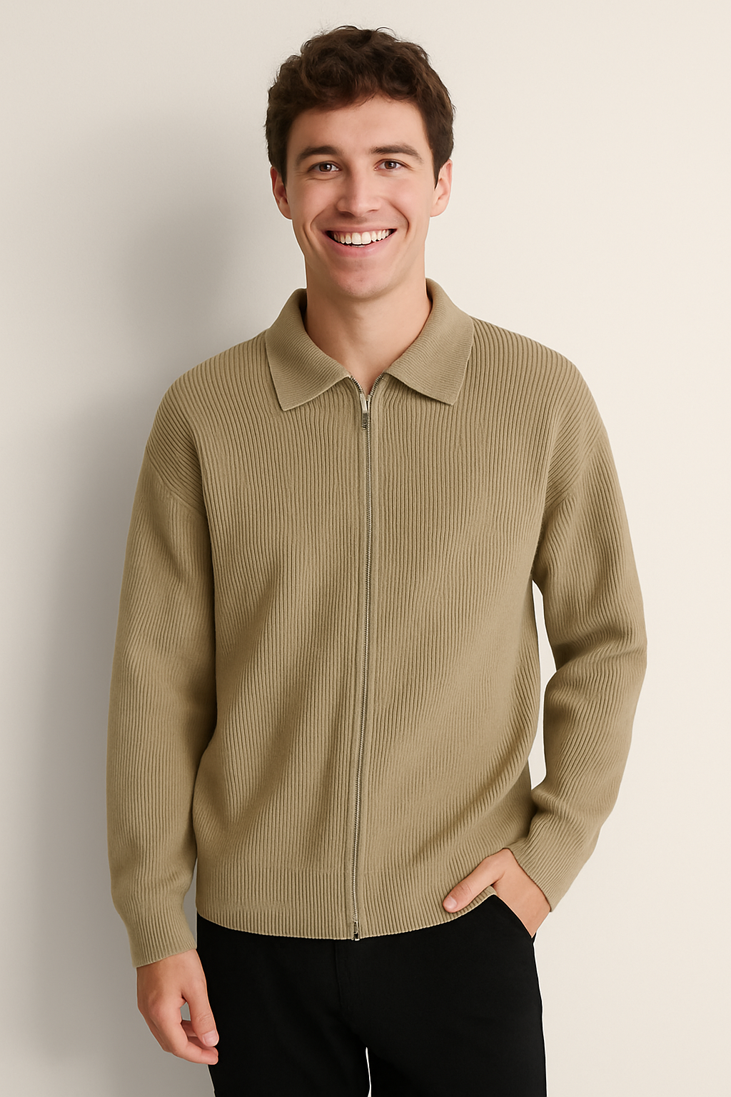 Eli Strickjacke mit Reißverschluss