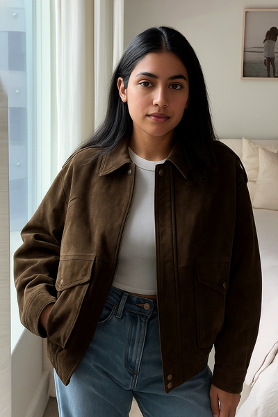 Anika Bomberjacke mit Samtoptik