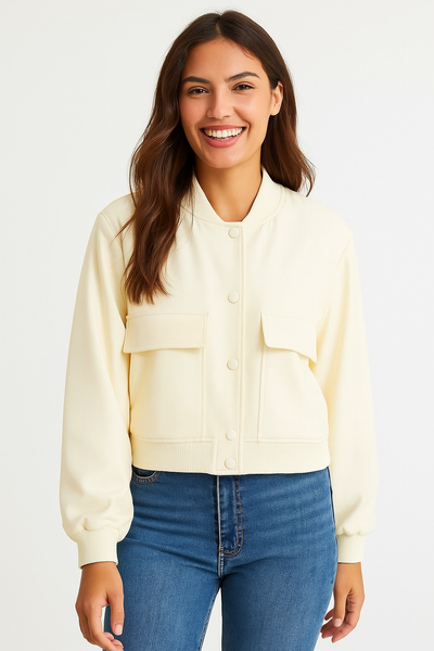 Barbara Blousonjacke mit Taschen Knopfverschluss