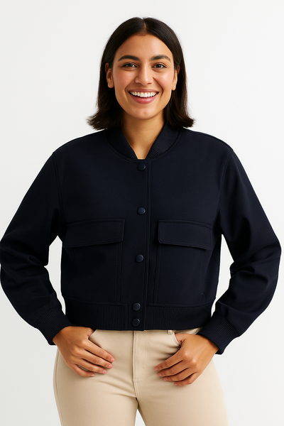 Barbara Blousonjacke mit Taschen Knopfverschluss