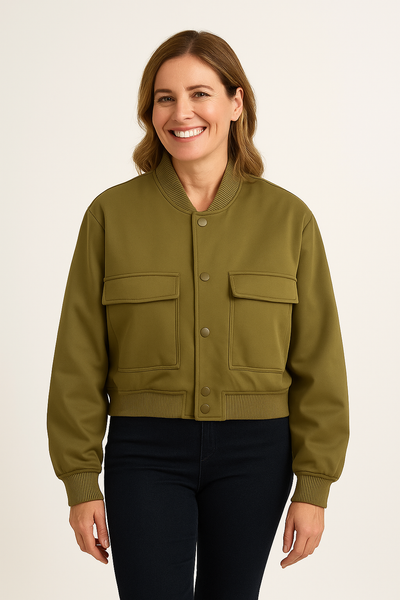 Barbara Blousonjacke mit Taschen Knopfverschluss