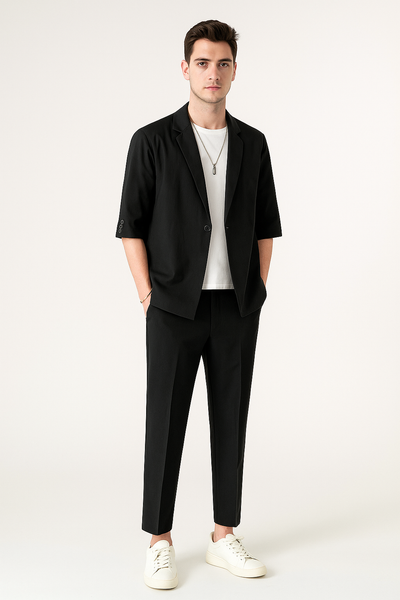 Leo Set aus Kurzarm Sakko und Anzughose