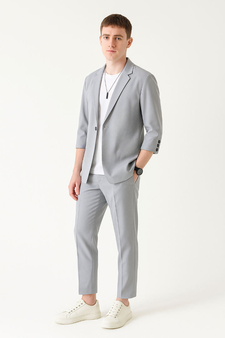 Leo Set aus Kurzarm Sakko und Anzughose