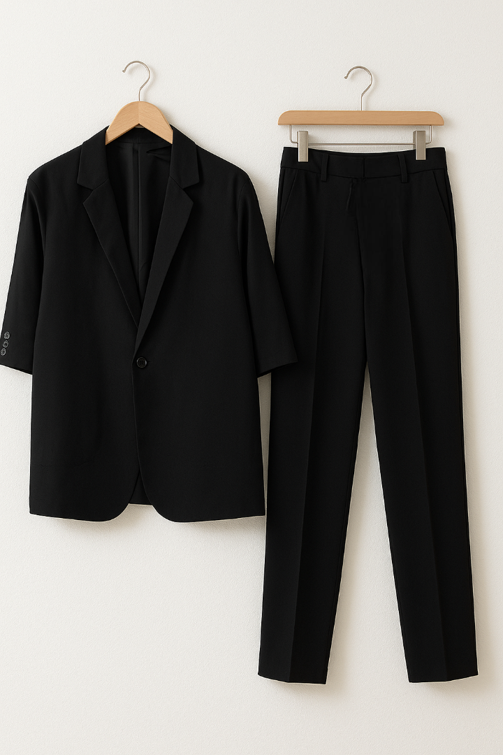 Leo Set aus Kurzarm Sakko und Anzughose