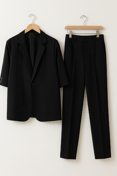 Leo Set aus Kurzarm Sakko und Anzughose