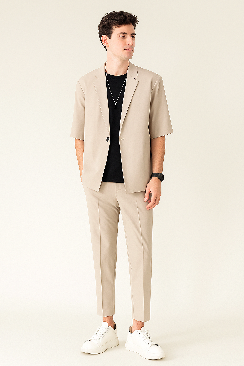 Leo Set aus Kurzarm Sakko und Anzughose