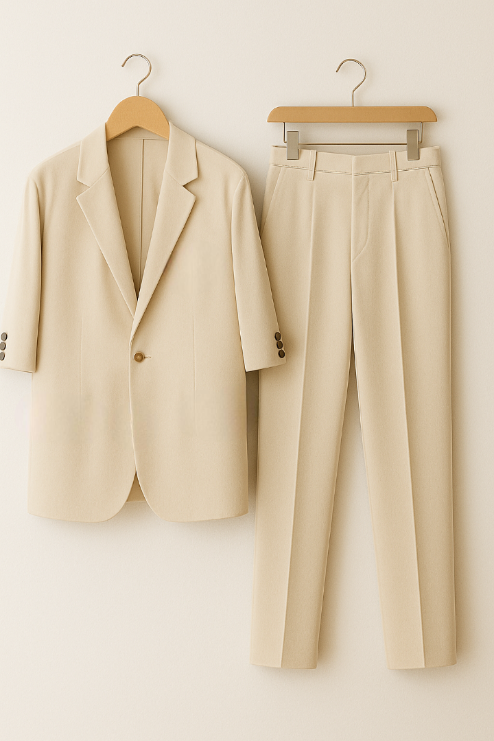 Leo Set aus Kurzarm Sakko und Anzughose