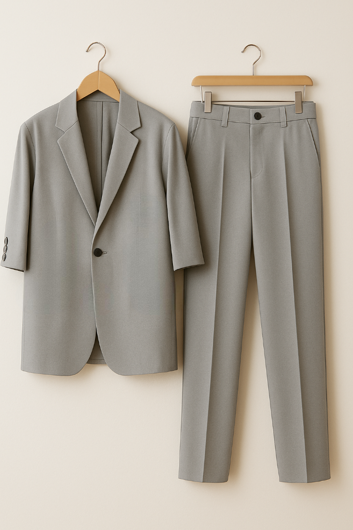 Leo Set aus Kurzarm Sakko und Anzughose