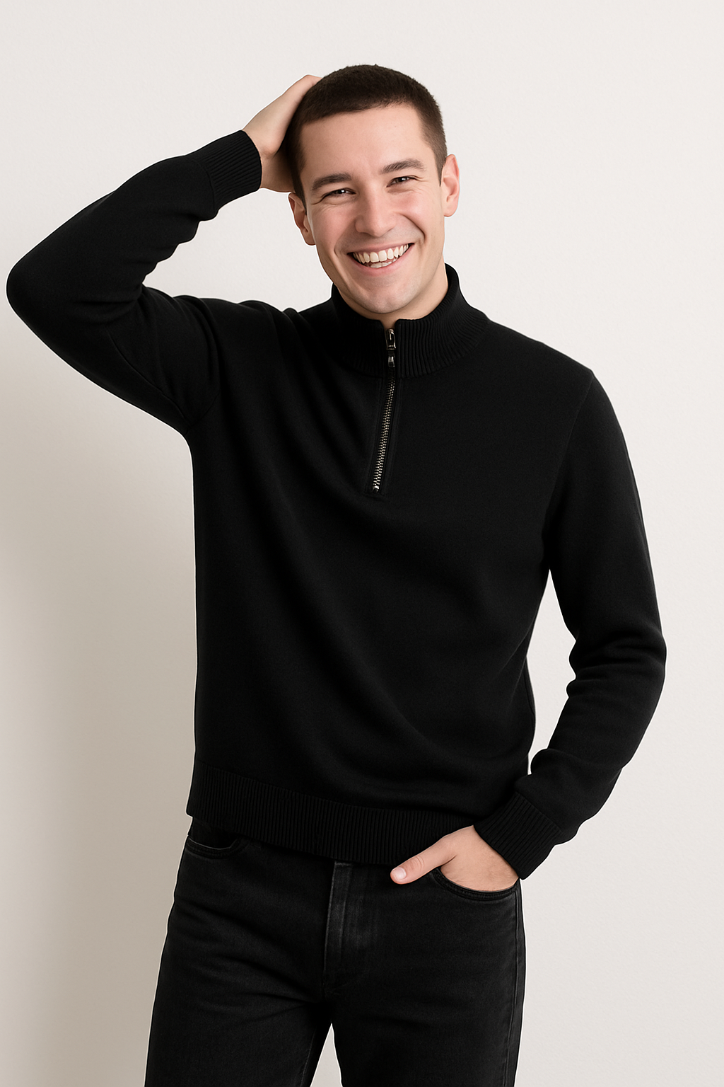 Jacob Strickpullover mit Reißverschluss