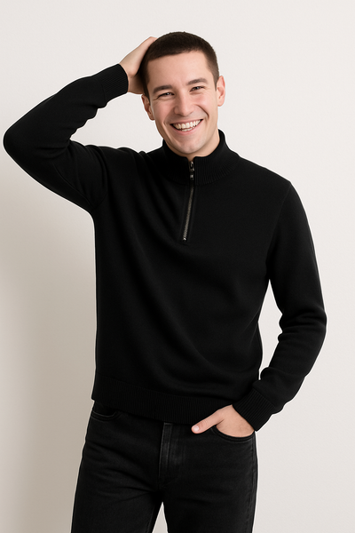 Jacob Strickpullover mit Reißverschluss
