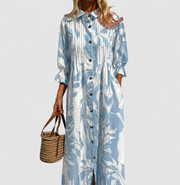 Elegantes Boho-Kleid für Frauen – Sommerliches Maxi-Kleid für jeden Anlass – Himmelblau