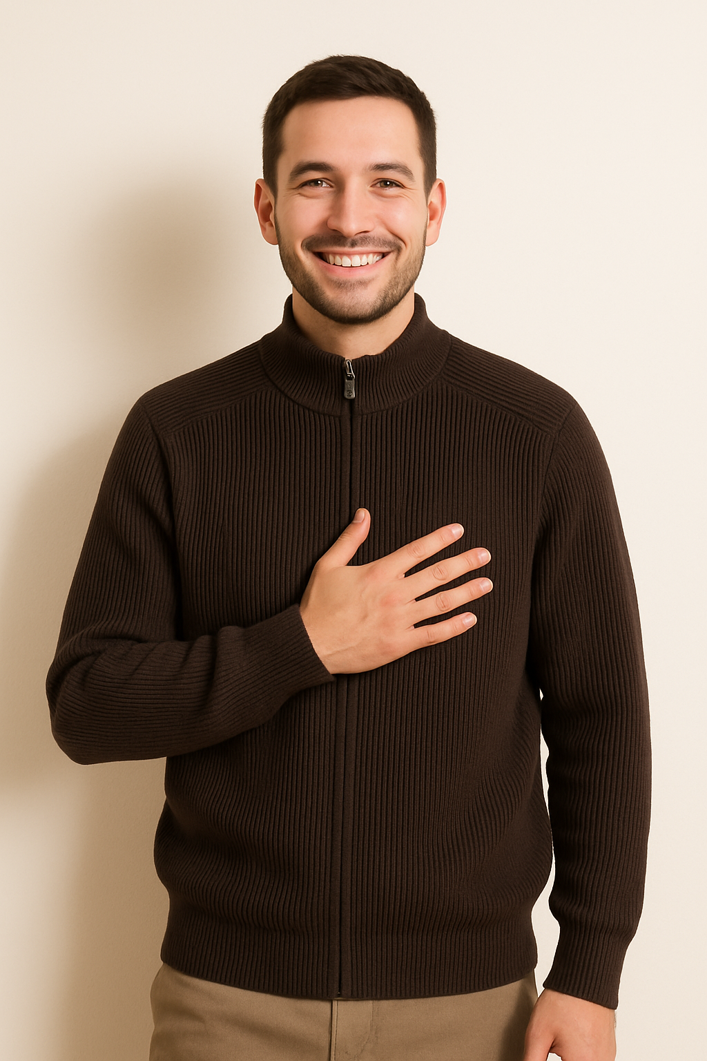 William Strickjacke mit Reißverschluss