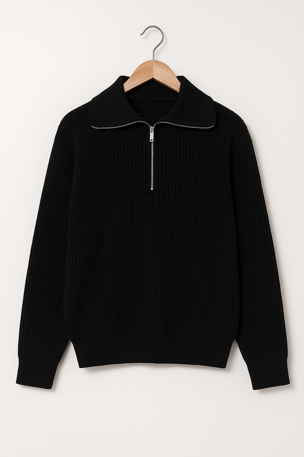 Christopher Strickpullover mit Reißverschluss und Streifen