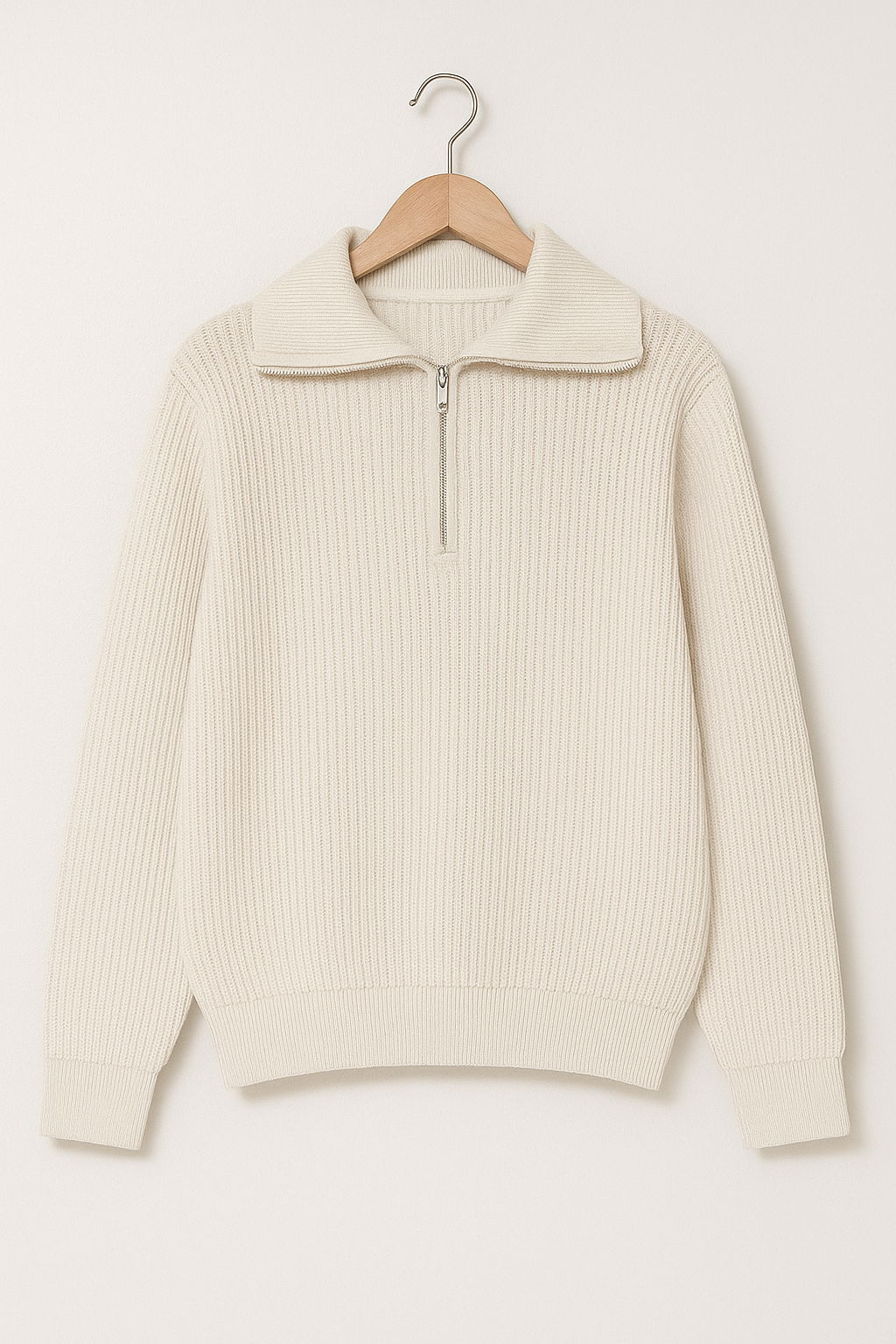 Christopher Strickpullover mit Reißverschluss und Streifen