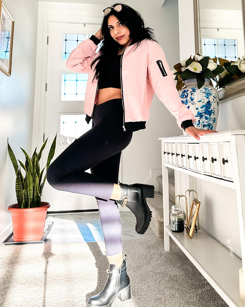 Damen-Bomber-Übergangsjacke | Lässig