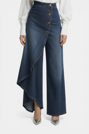Bianca | Stilvolle Jeans mit hoher Taille – Marineblau