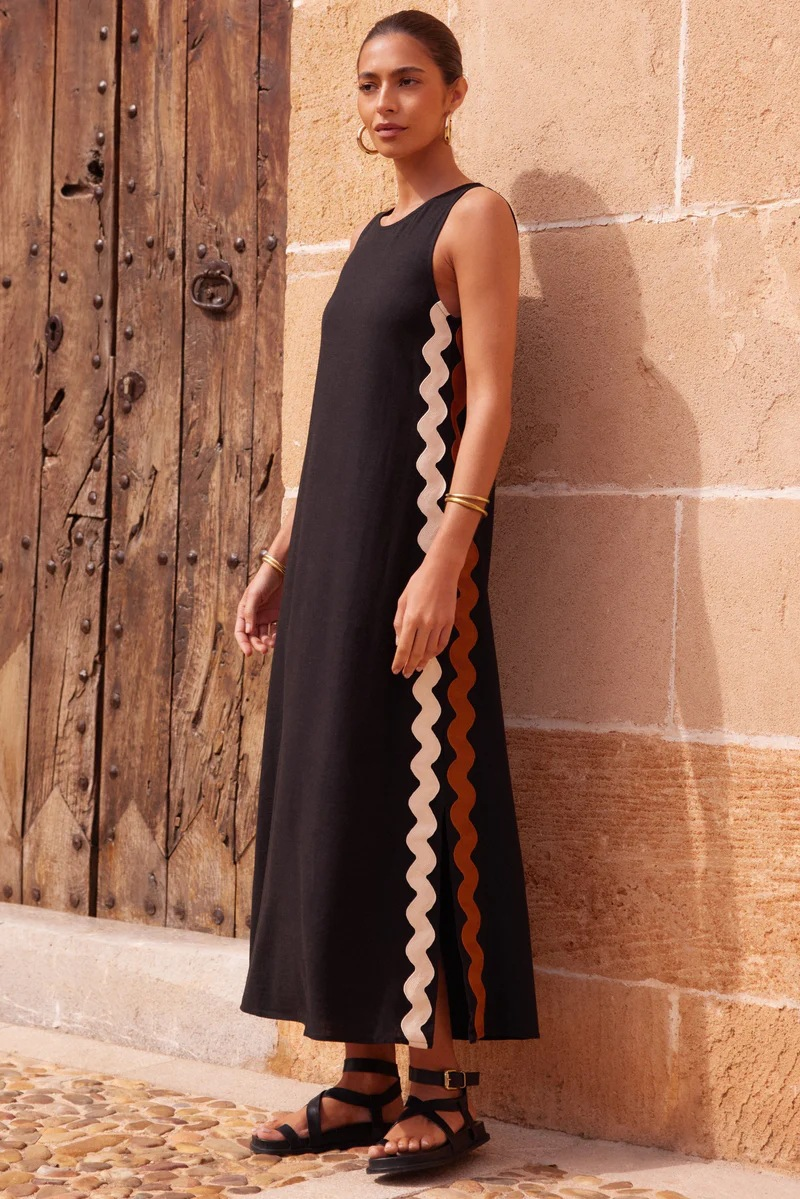 Lizz | Gekürztes ärmelloses Kleid