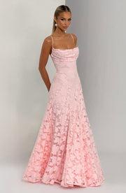 Damen Maxikleid mit Blumenmuster: Feminin und Elegant für Festliche Anlässe – Rosa
