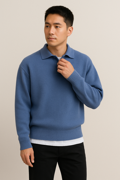 Declan Strickpullover mit Polokragen