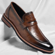 Bramcote - Hochwertige Penny-Loafer – Braun