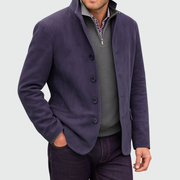 Aberley - Weiche Jacke mit Knopfleiste – Lila