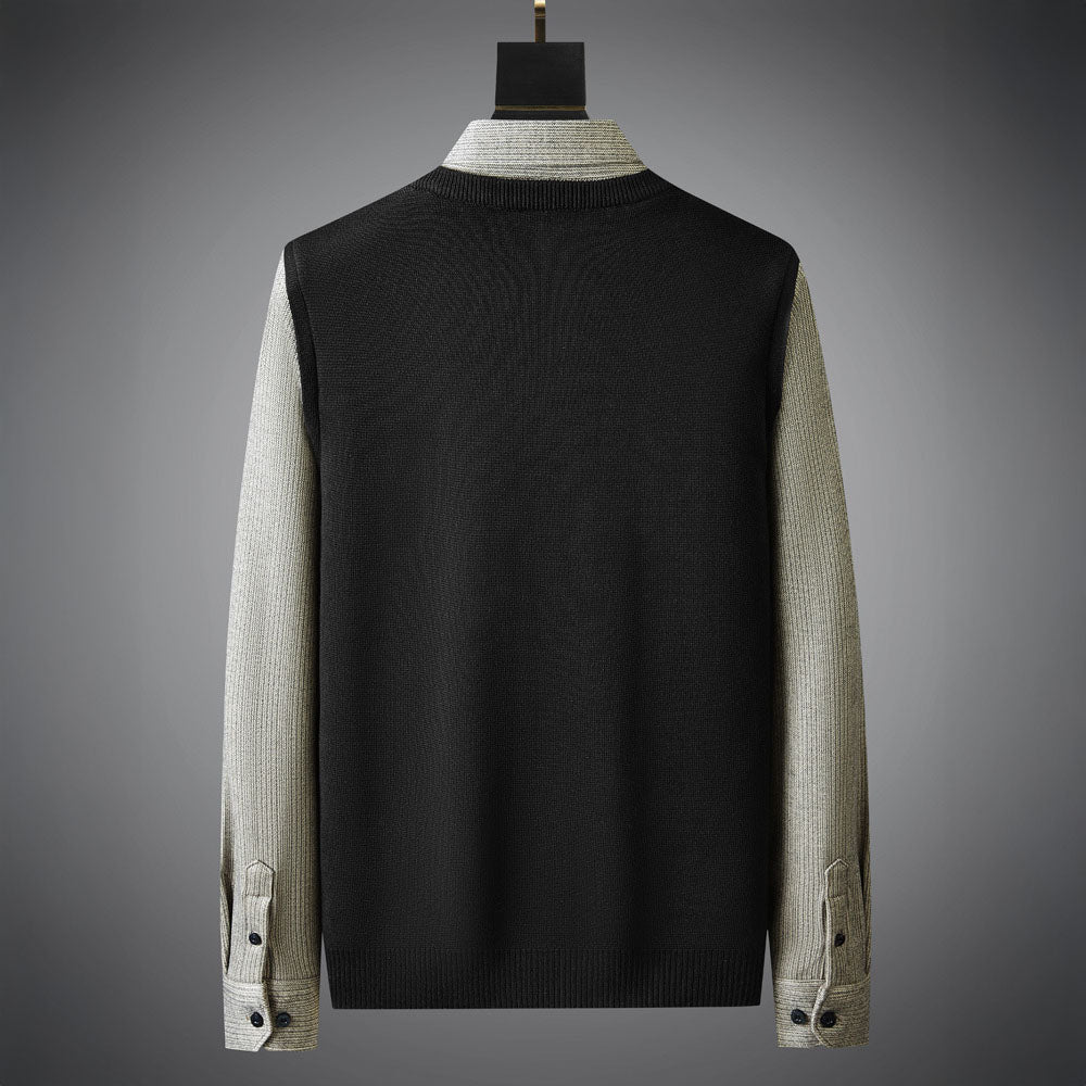 Zweifarbiges Hemd aus Wolle von Edgar