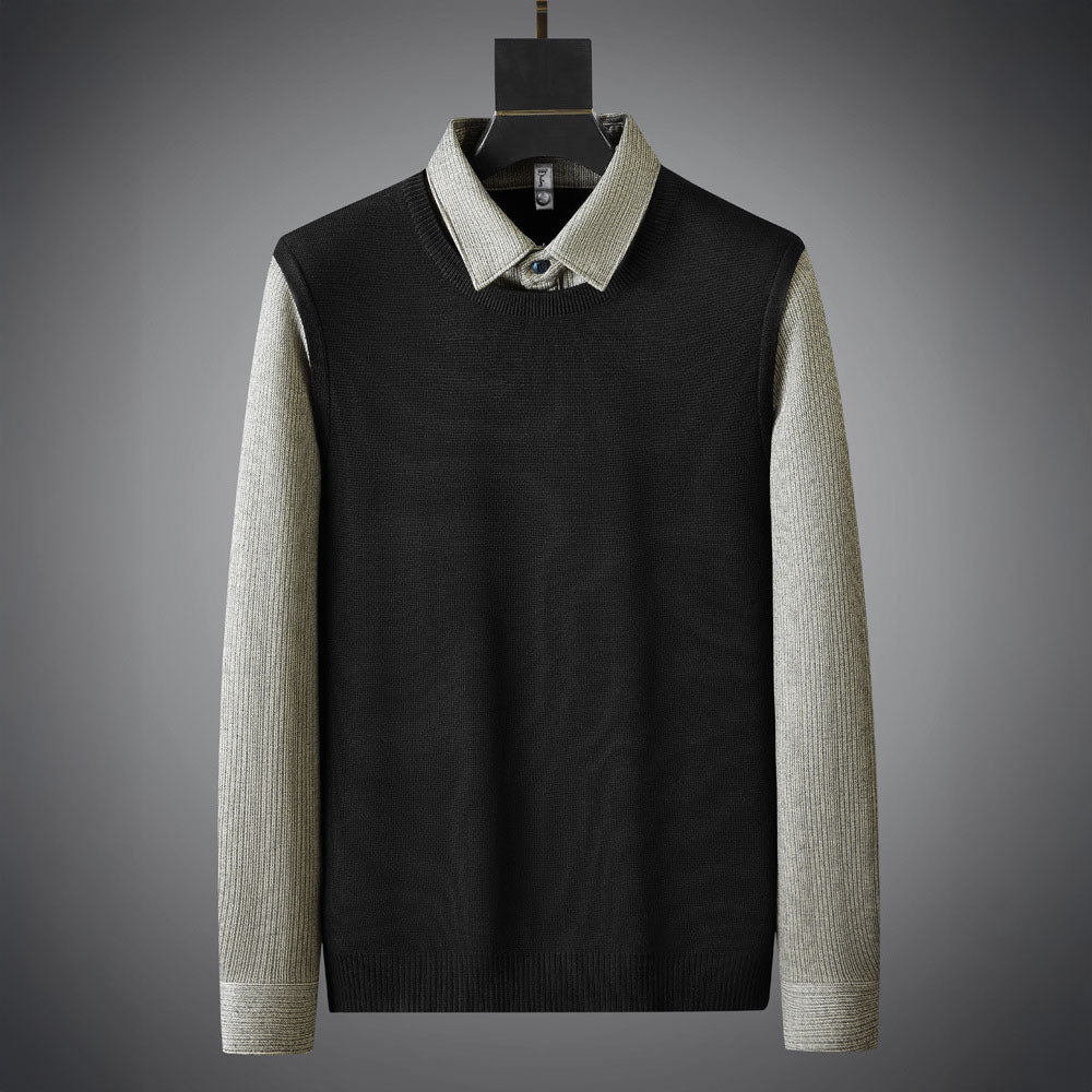 Zweifarbiges Hemd aus Wolle von Edgar