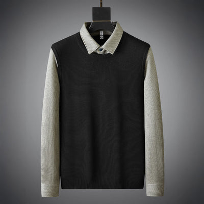 Zweifarbiges Hemd aus Wolle von Edgar