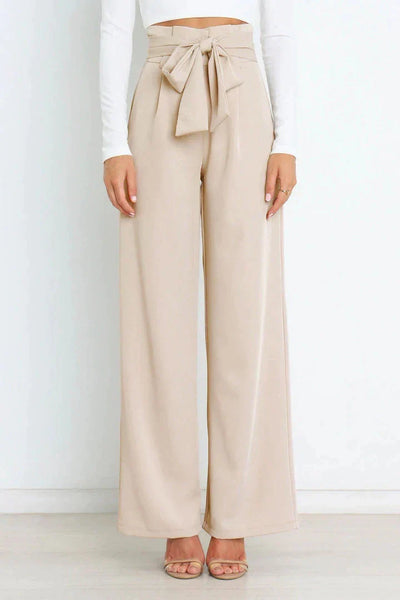 Damen High-Waist Weitbein-Hose